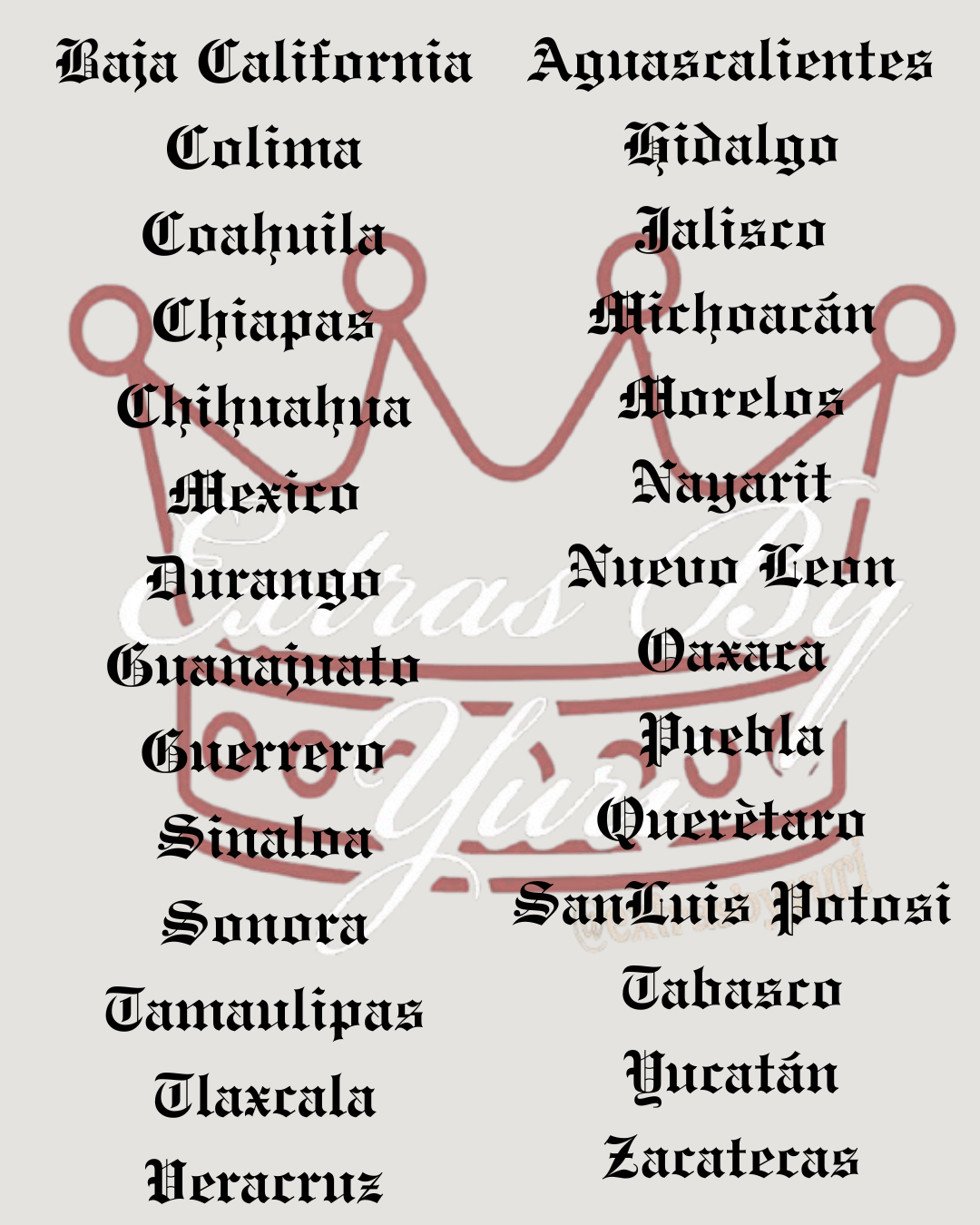 YOUTH Estados de México tshirt