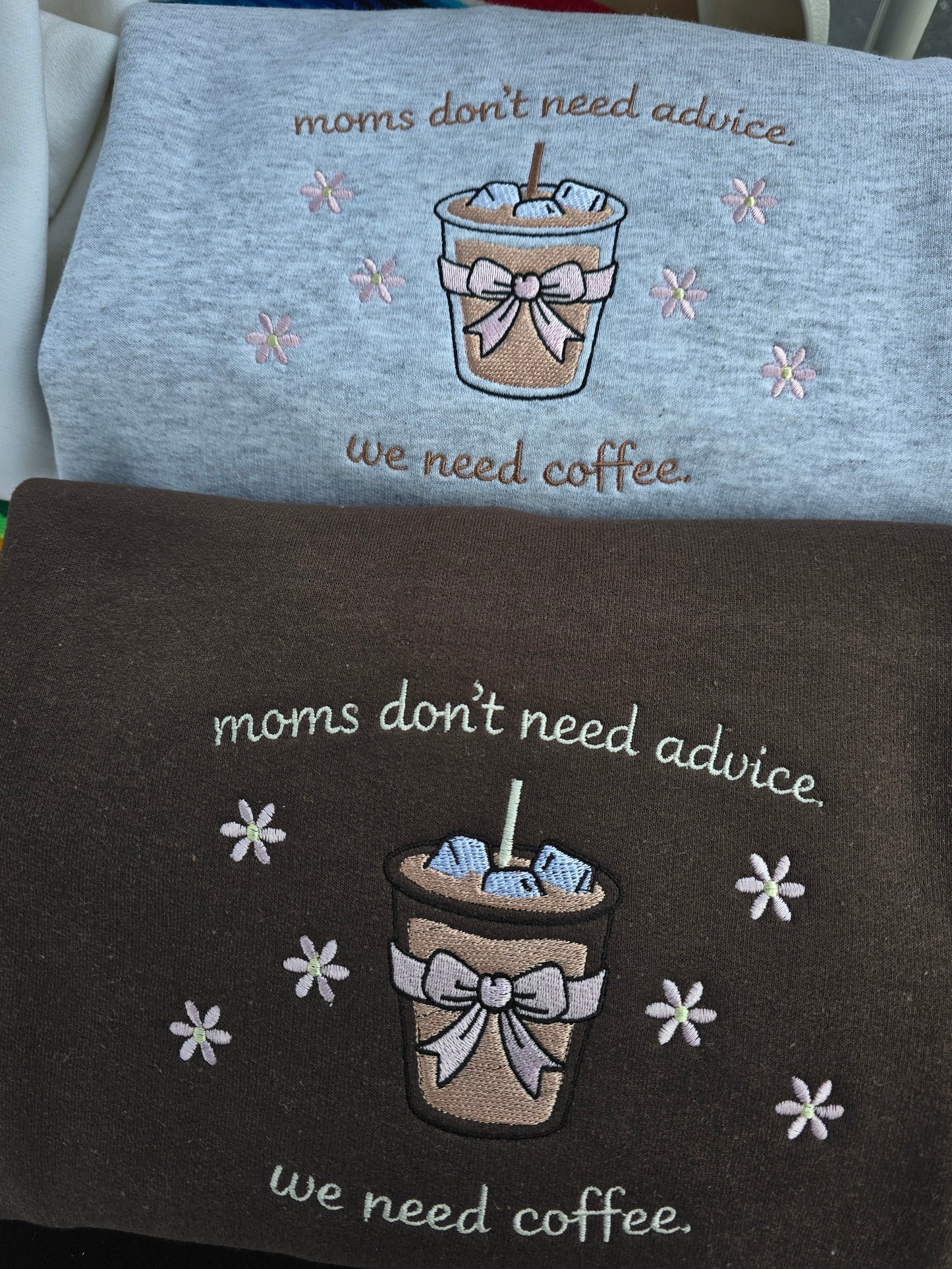 moms need coffee crewneck